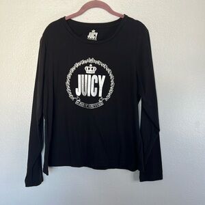 EUC Juicy Couture Black Long Sleeve Top sz 1X